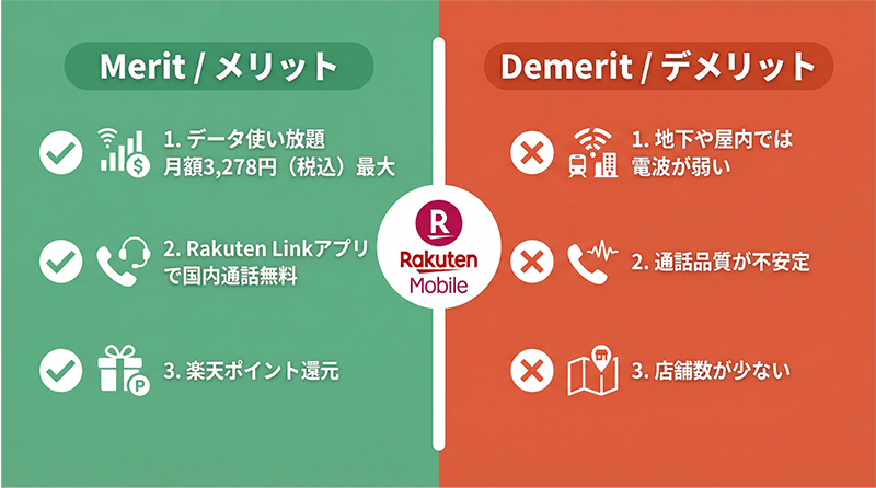 楽天モバイルの口コミ・評判イメージ